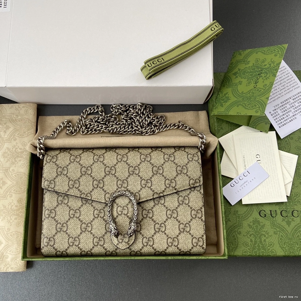 mini Gucci leather Dionysus chain bag 0710